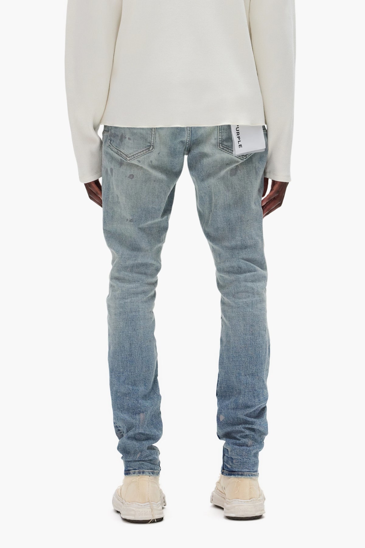 Purple Brand Worn Indigo Reflective Paint Lt Indigo