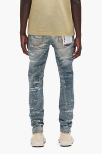 Purple Brand Skinny Printed Sequin Jeans Light indigo