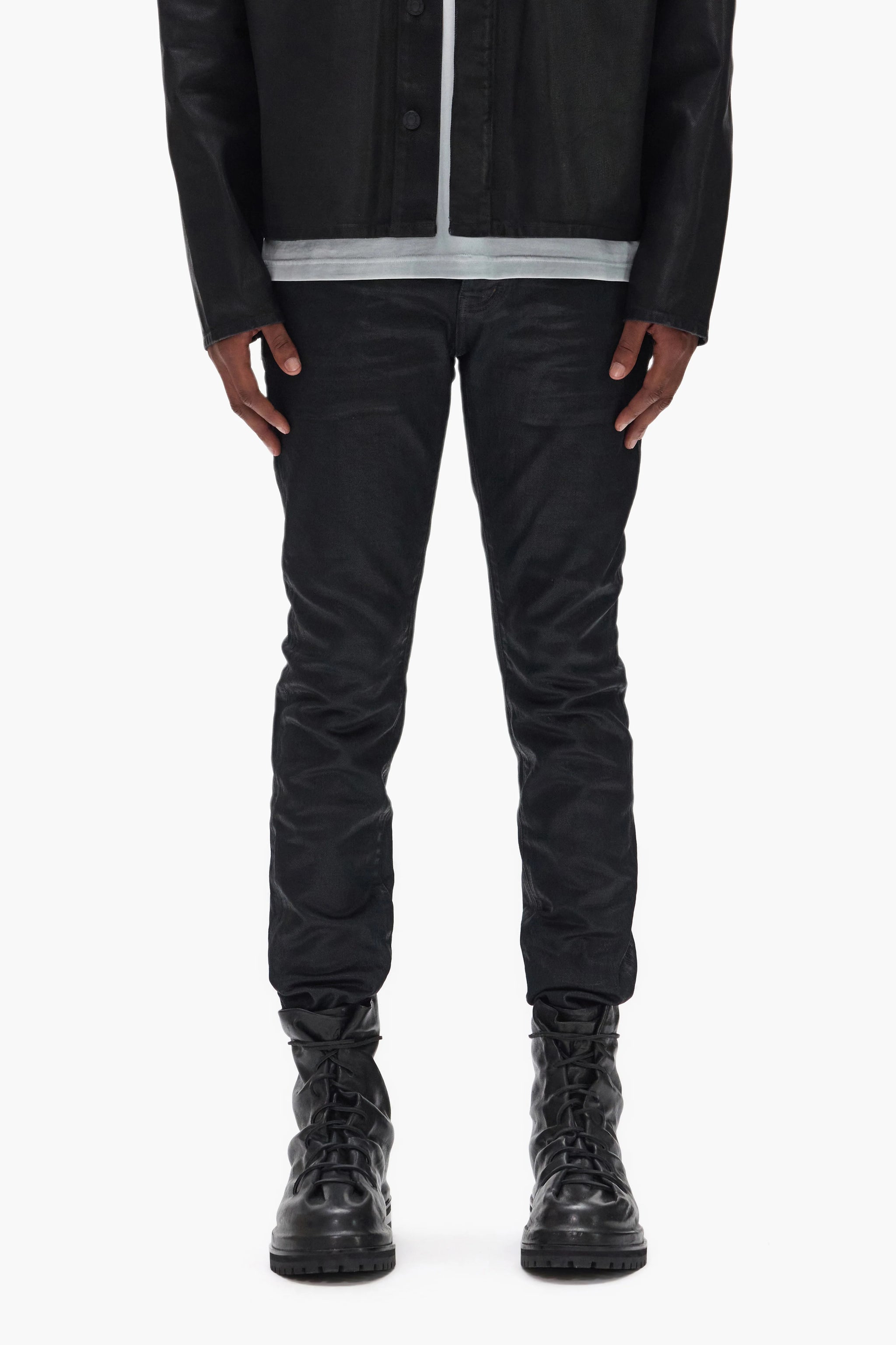 Purple brand Skinny Coated Indigo jeans Black