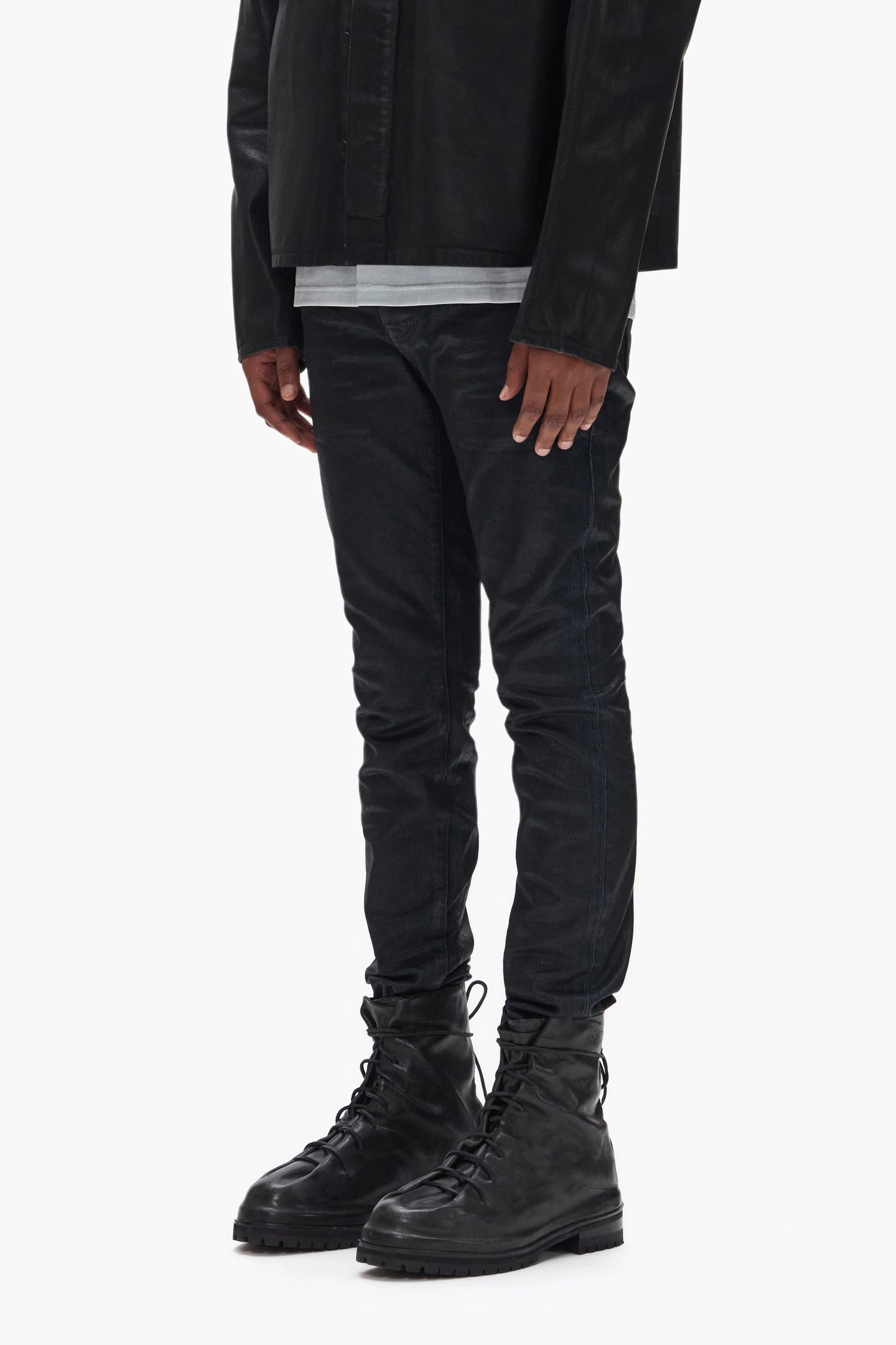 Purple brand Skinny Coated Indigo jeans Black