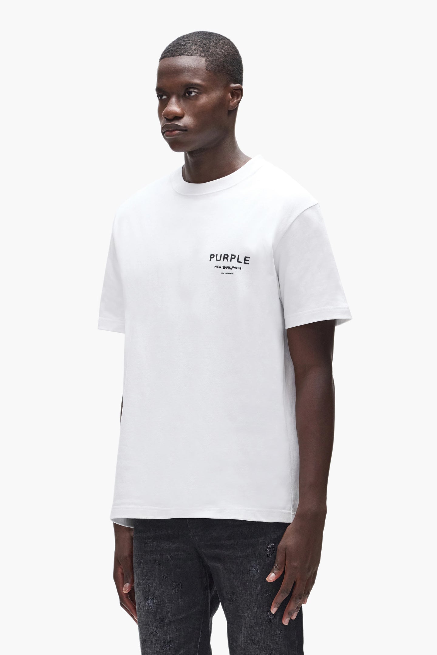 Purple brand Hwt Jersey Tee White