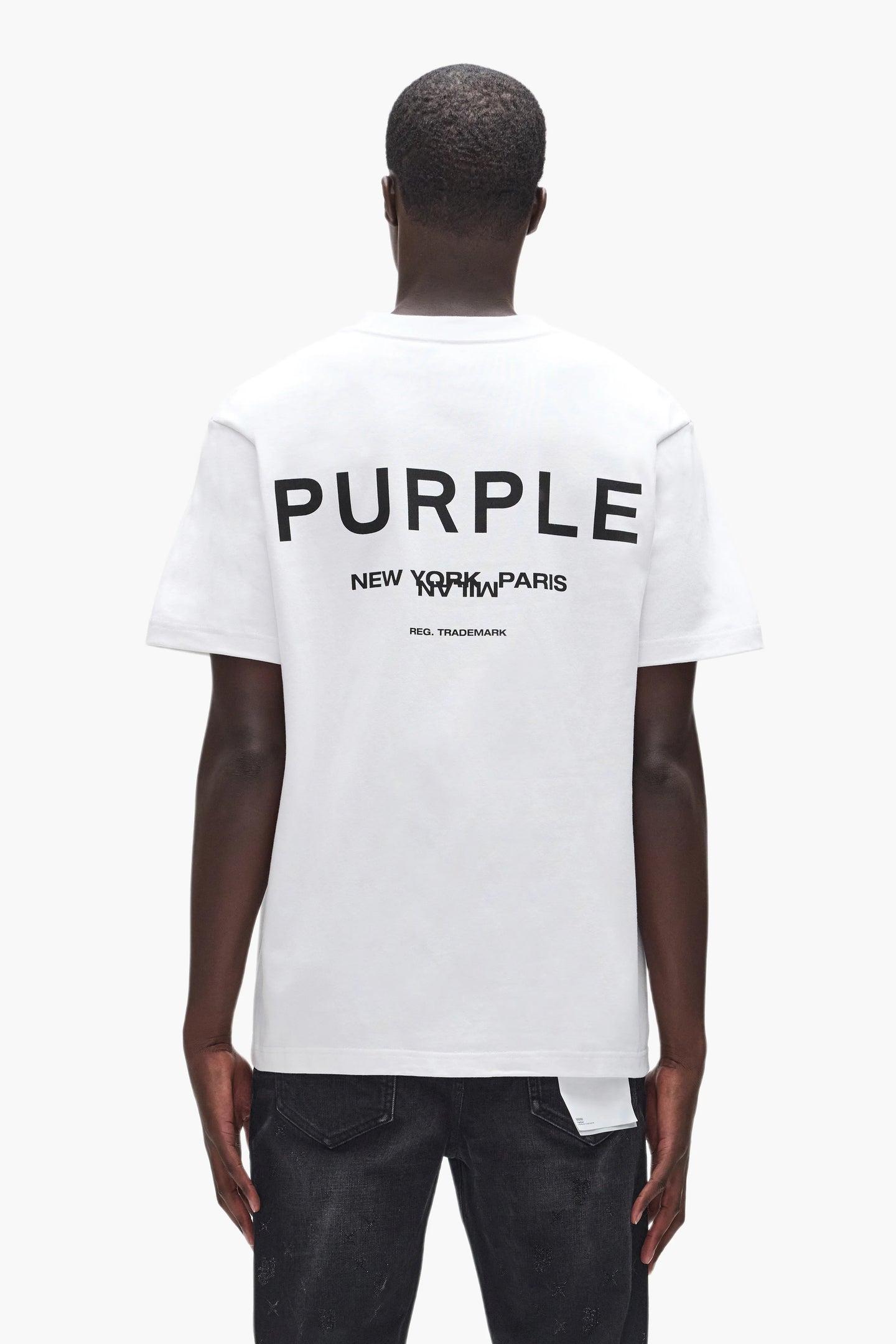 Purple brand Hwt Jersey Tee White
