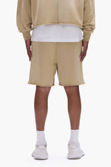 Purple Brand  Painted Wordmark Shorts Tan