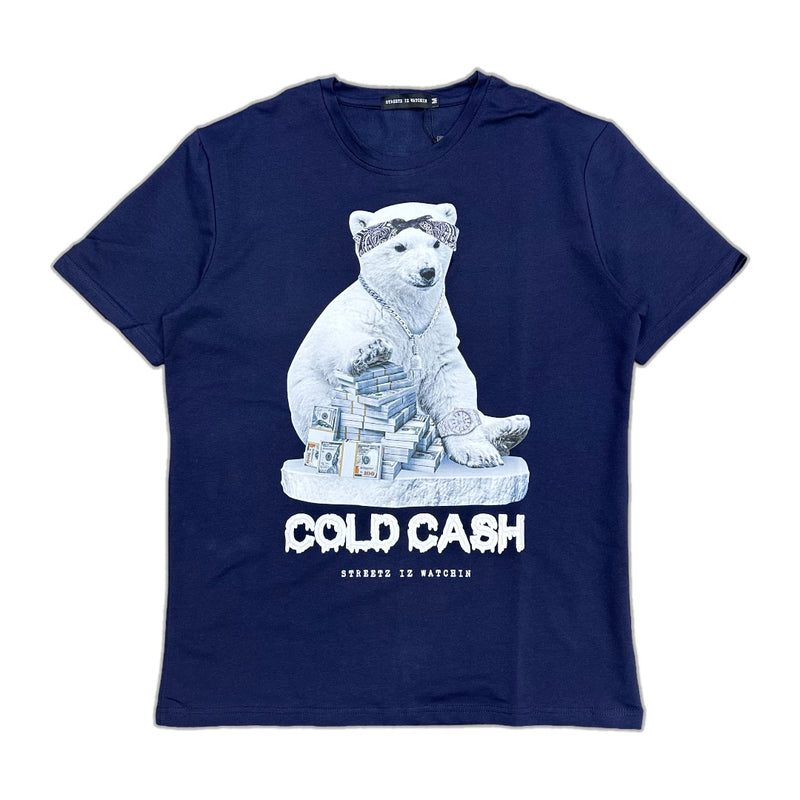 Streetz Iz Watchin (Navy "Cold Cash" T-Shirt)
