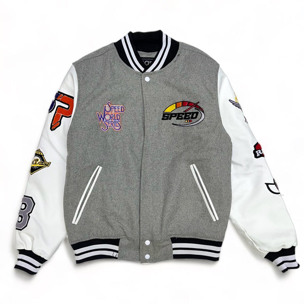 Focus (Grey "Fueled By Fire" Varsity Jacket)