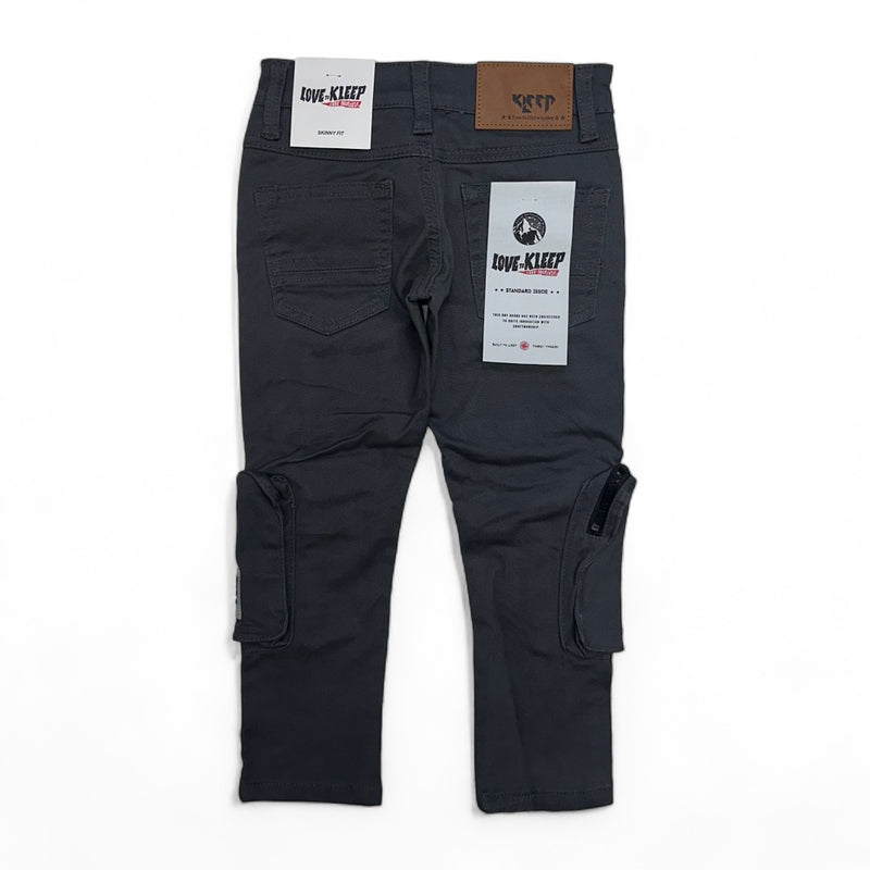 kleep (kids grey gri cargo pant)