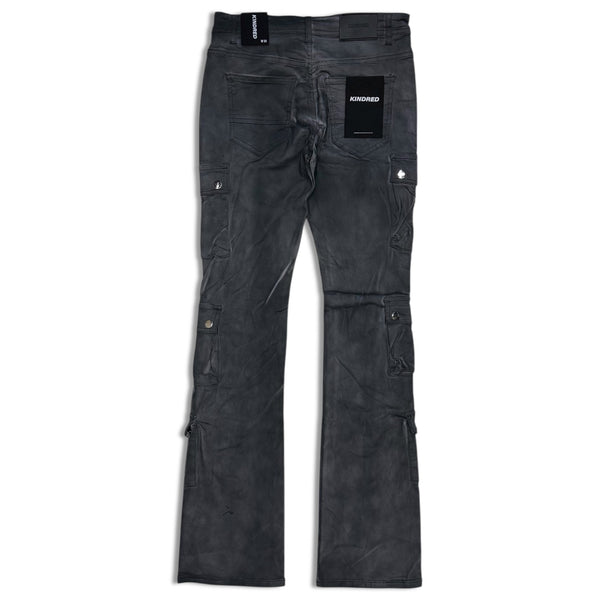 Kindred Men's Grey horse wax cargo stacked jean