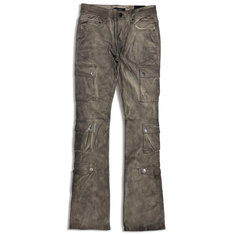 kindred Men's khaki horse wax cargo stacked jean