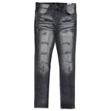 Dnm Story Men's bottom ripped jean - Dark grey wash