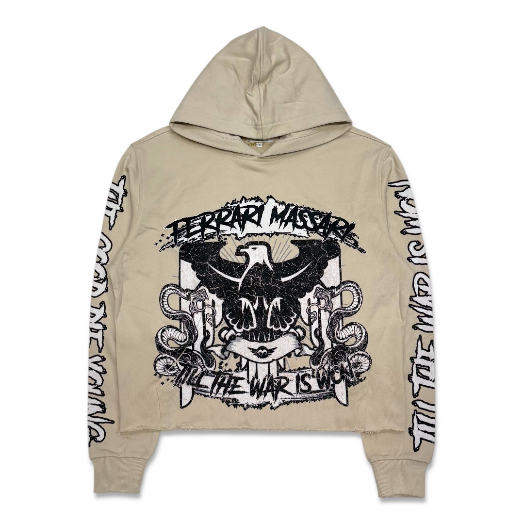 Ferrari Massari biege “good die young cropped hoodie