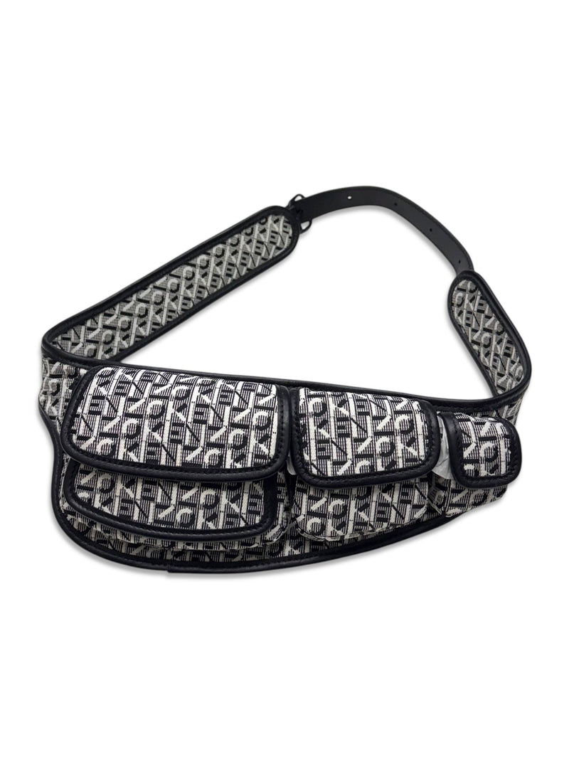 Kenzo white/black Logo-print Belt Bag