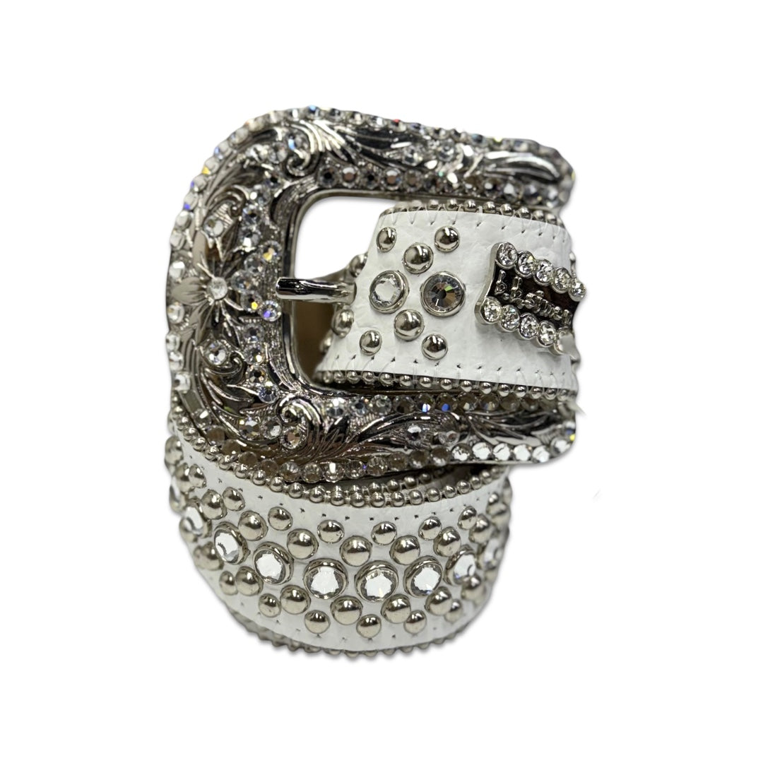 B.B.Simon (white/sliver crystal belt)
