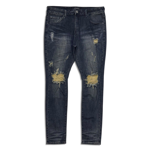 Serenede Dark Indigo Distressed Jeans