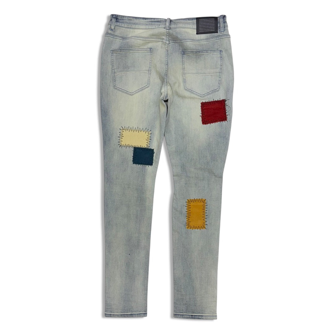 Serenede New World Earth Patchwork Jeans Multi Color