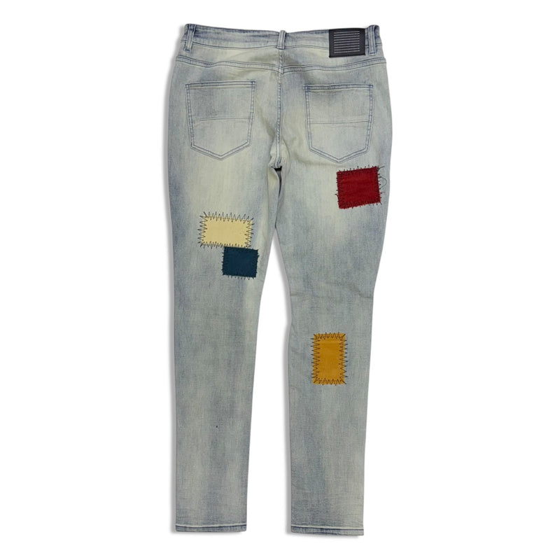 Serenede New World Earth Patchwork Jeans – Multi-Color