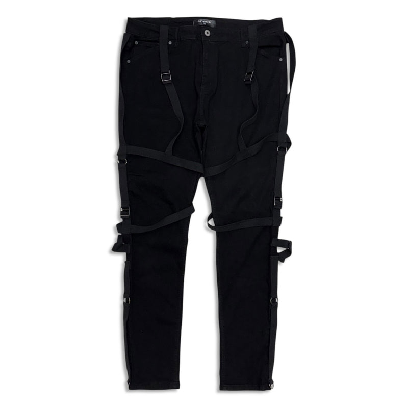 Serenede Stoic Dreams Strap Jeans – Black