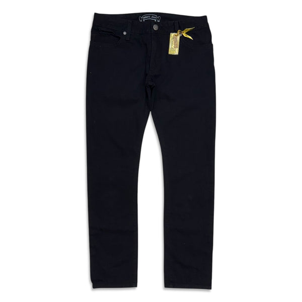 Robin Men's Jeans – Black with Red & Silver Crystal