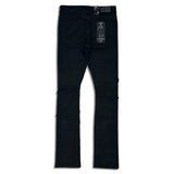 Focus Men's Stacked Shredded Jeans – Black
