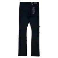 Focus Men's Stacked Shredded Jeans – Black