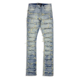 Focus Men's Stacked Shredded Jeans – Bleached Indigo