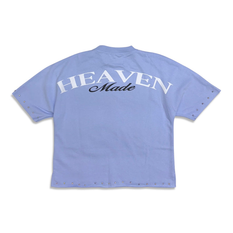 BKYS Heaven Made Skeleton Beach Cropped Tee (Light Blue)