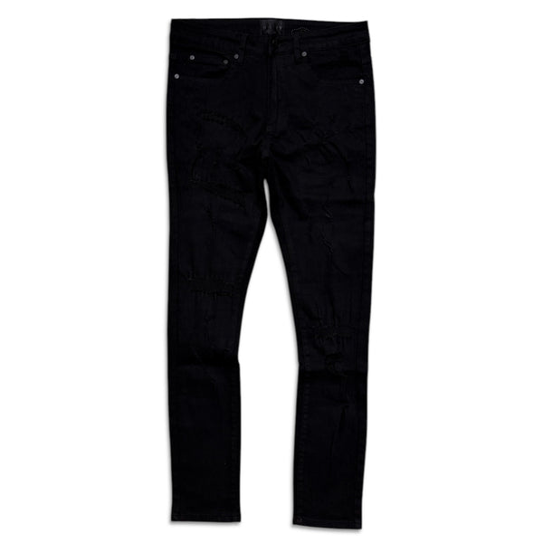 Supply Men's Distressed Skinny Jeans - Jet Black
