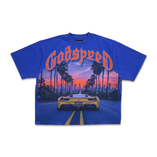 Godspeed Sunset BLVD T-shirt – Royal Blue