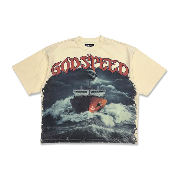 Godspeed Sea Sick T-shirt – Bone