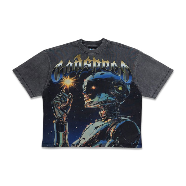 Godspeed Sputnik Moment T-shirt – Grey Wash
