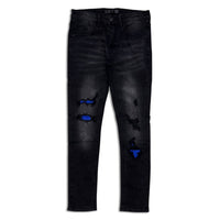 KDNK Men's Wreck V2 Jeans – Black/Blue