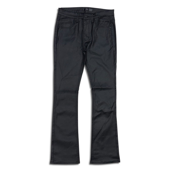 KDNK Men's waxed Stacked Jeans – Black