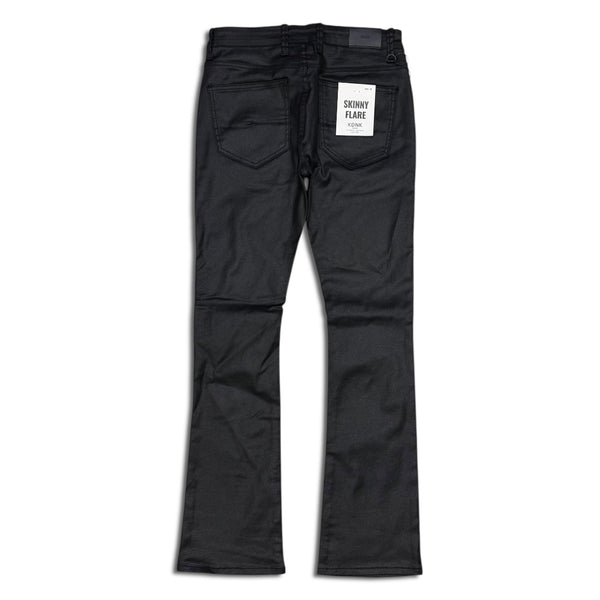 KDNK Men's waxed Stacked Jeans – Black