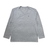 Lacoste Men's long sleeve v-neck pima cotton t-shirt Sliver chine TH1370-51-CCA