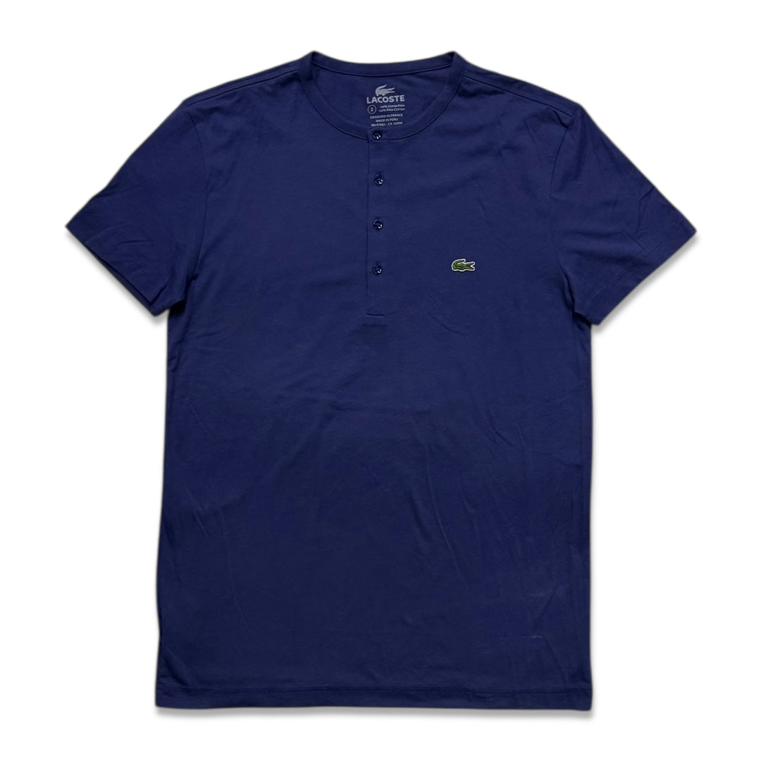 Lacoste Men's Pima Cotton Henley T-Shirt Odyssey Blue TH3081-51-UWU