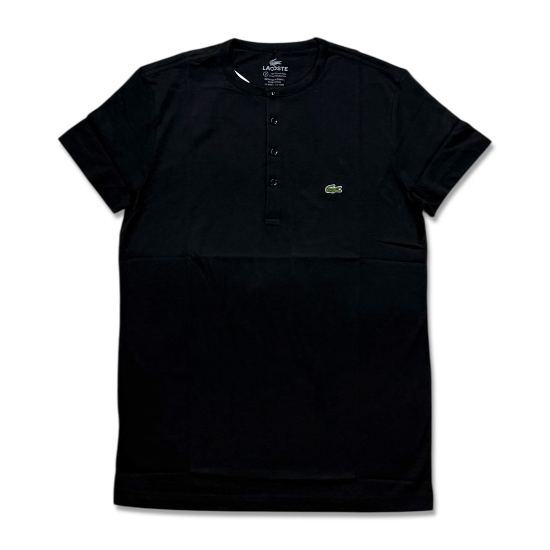 Lacoste Men's Pima Cotton Henley T-Shirt black TH3081-51-031