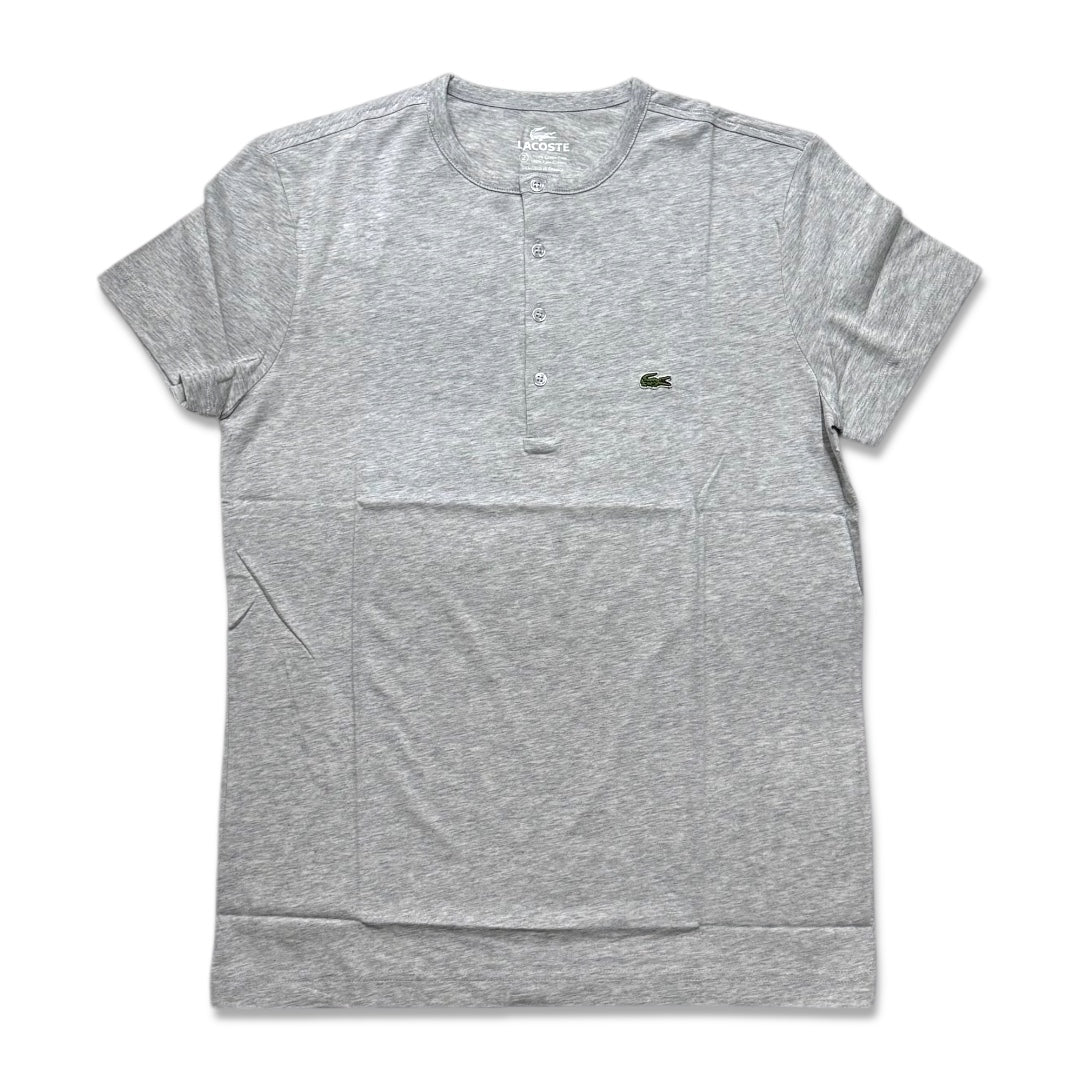 Lacoste Men's Pima Cotton Henley T-Shirt paladium chine TH3081-51-08A