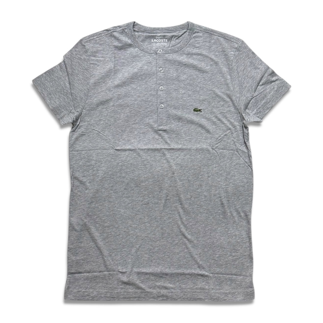 Lacoste Men's Pima Cotton Henley T-Shirt Sliver chine TH3081-51-CCA