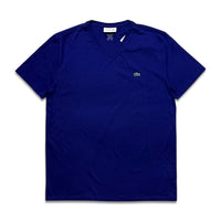 Lacoste Men's v-neck pima cotton t-shirt Ocean blue TH6710-51-S2P