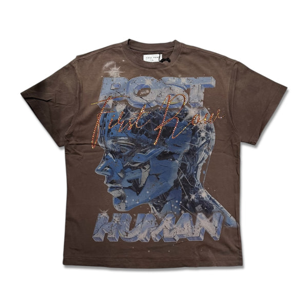First Row Men's Post Human Tee Caffe