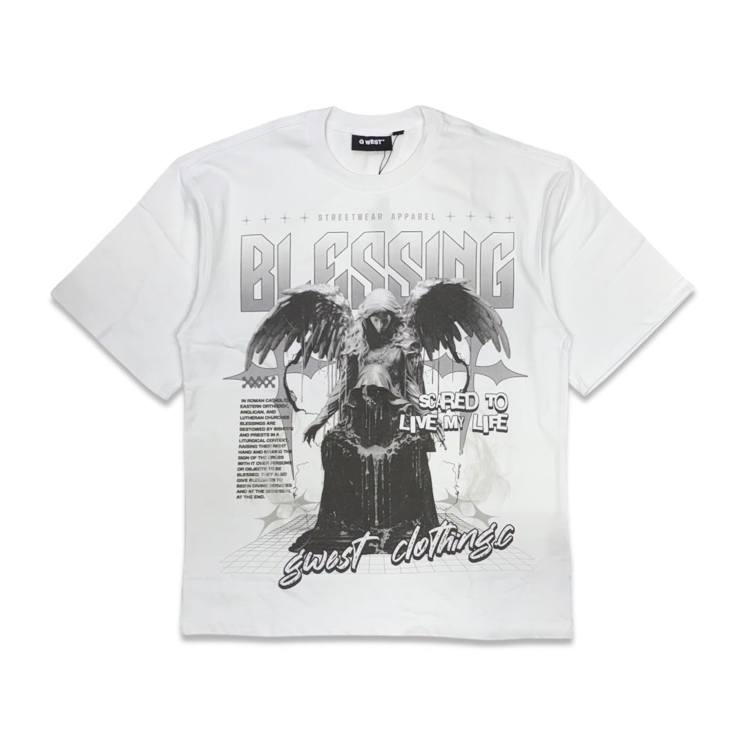 G West Men's Blessing Graphic tee White/grey/black
