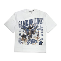G west Men's Game of life tee white/slate blue