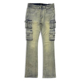 Kindred Men’s Rhinestone utility Stacked Jeans Rinse blue