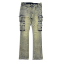 Kindred Men’s Rhinestone utility Stacked Jeans Rinse blue