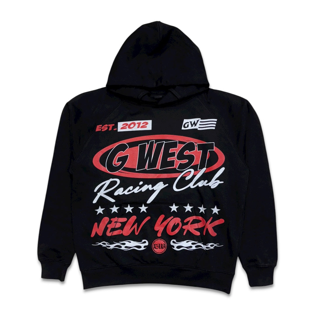 G west Men's Racing Club Hoodie Black /Red