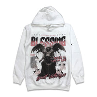 G west Men's Blessing Graphic hoodie White/Pink