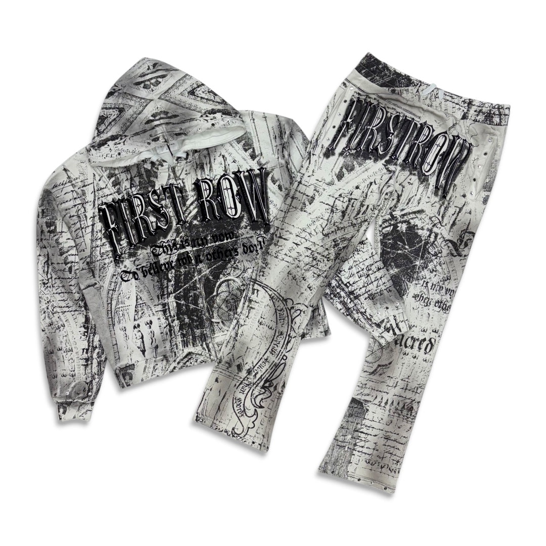 First Row Faith Dealer A Sacred Vow Sanctuary Stacked Jogger sets Celadon