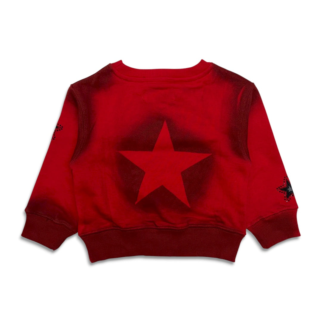 Premium Disaster Kids Star Sweater Red