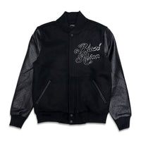 Roku Studio Reign Varsity Rhinestone Jacket Black