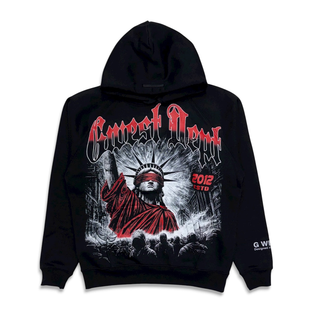 G West Men's Freedom Eclips Hoodie Black/Red