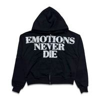 Mixed Emotion ‘End’ Rhinestone Hoodie Black
